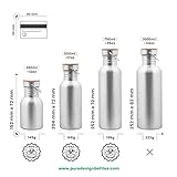 Pure Design – 350 ml Edelstahl Trinkflasche in Geschenk Verpackung - 7