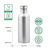 Pure Design – 1000 ml Edelstahl Trinkflasche in Geschenk Verpackung - 2