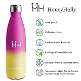 HoneyHolly Trinkflasche 750ml – ‎‎‎Rosenrot Hellgelb - 5