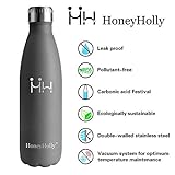 HoneyHolly Trinkflasche 650ml – ‎‎‎	‎Volles Grau - 2