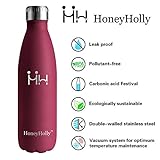 HoneyHolly Trinkflasche 650ml – ‎‎‎	‎Volles Weinrot - 2