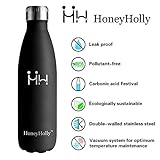 HoneyHolly Trinkflasche 500ml – ‎‎‎‎Vollschwarz - 5