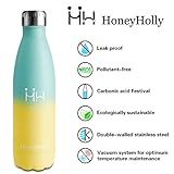 HoneyHolly Trinkflasche 500ml – ‎‎‎Smaragd & Hellgelb - 2