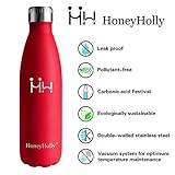 HoneyHolly Trinkflasche 500ml – ‎Volles Rot - 2