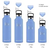 HoneyHolly Vakuum Isolierte Trinkflasche 350ml – ‎Macaron Blau - 2