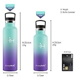 HoneyHolly Vakuum Isolierte Trinkflasche 750ml – ‎Blau Grün Dunkelviolett - 4