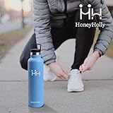 HoneyHolly Vakuum Isolierte Trinkflasche 1000ml – ‎Ceruleanblau - 7