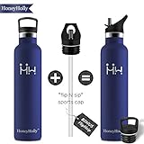 HoneyHolly Vakuum Isolierte Trinkflasche 1000ml – ‎Navy Blau - 2