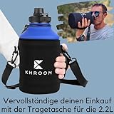 Khroom® Edelstahl Trinkflasche 2200ml – Blau - 7