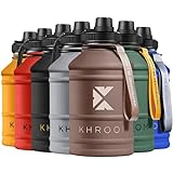 Khroom® Edelstahl Trinkflasche 2200ml – Braun