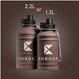 Khroom® Edelstahl Trinkflasche 2200ml – Braun - 3