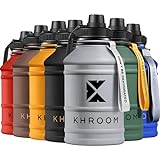 Khroom® Edelstahl Trinkflasche 2200ml – Grau