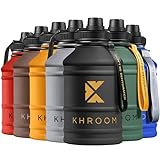 Khroom® Edelstahl Trinkflasche 2200ml – Schwarz