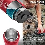 BeMaxx ACTIVE FLASK Edelstahl Trinkflasche 530ml – Wild Red - 6