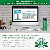 720°DGREE – uberBottle – Tritan Trinkflasche – Forest Green Crystalclear – Bundle Rezeptbuch - 7