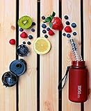 720°DGREE – uberBottle – Tritan Trinkflasche – Watermelon Red – Bundle Rezeptbuch - 6