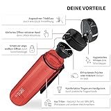 720°DGREE – uberBottle – Tritan Trinkflasche 350ml – Imperial Red – Crystalclear - 2