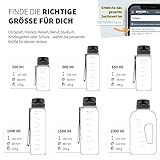 720°DGREE – uberBottle – Tritan Trinkflasche 350ml – Transparent Weiß – Crystalclear – Bundle Rezeptbuch - 3
